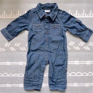 Mudpie Baby Denim Jumpsuit- 9M